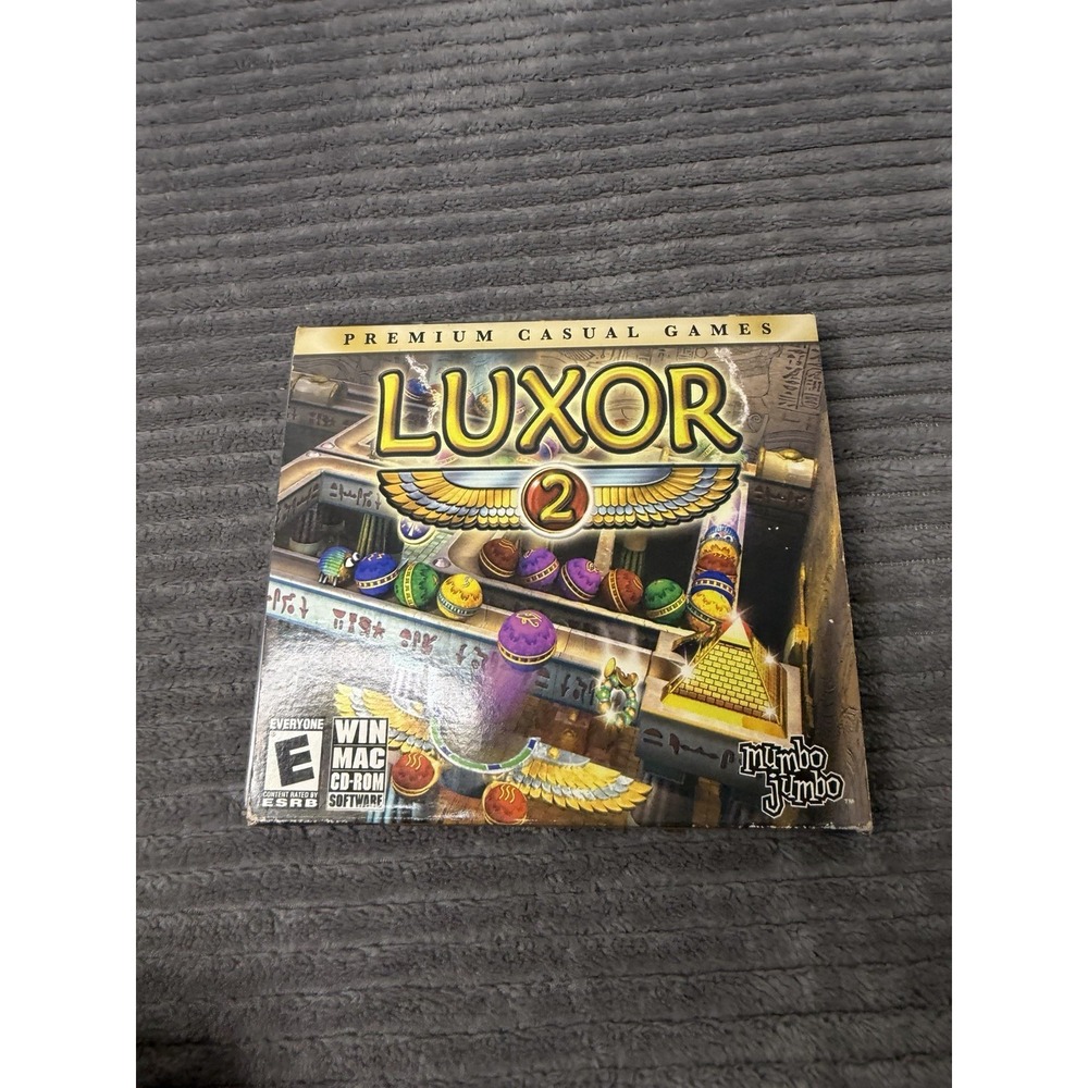 LUXOR 2 Premium Casual Video Games by Mumbo Jumbo (1996, PC Computer CD-ROM) E06
